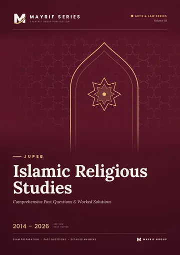 JUPEB Islamic Religious Studies past questions book cover, Arts & Law Series