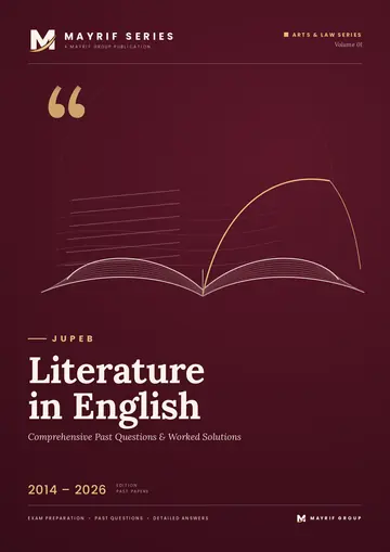 JUPEB Literature in English past questions book cover, Arts & Law Series