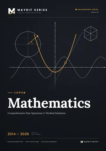JUPEB Mathematics past questions book cover, Engineering Series