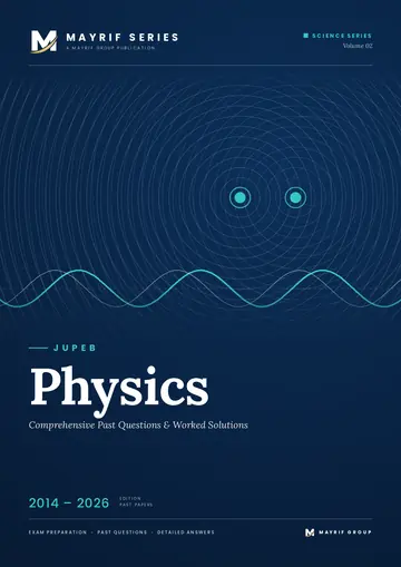 JUPEB Physics past questions book cover, Science Series