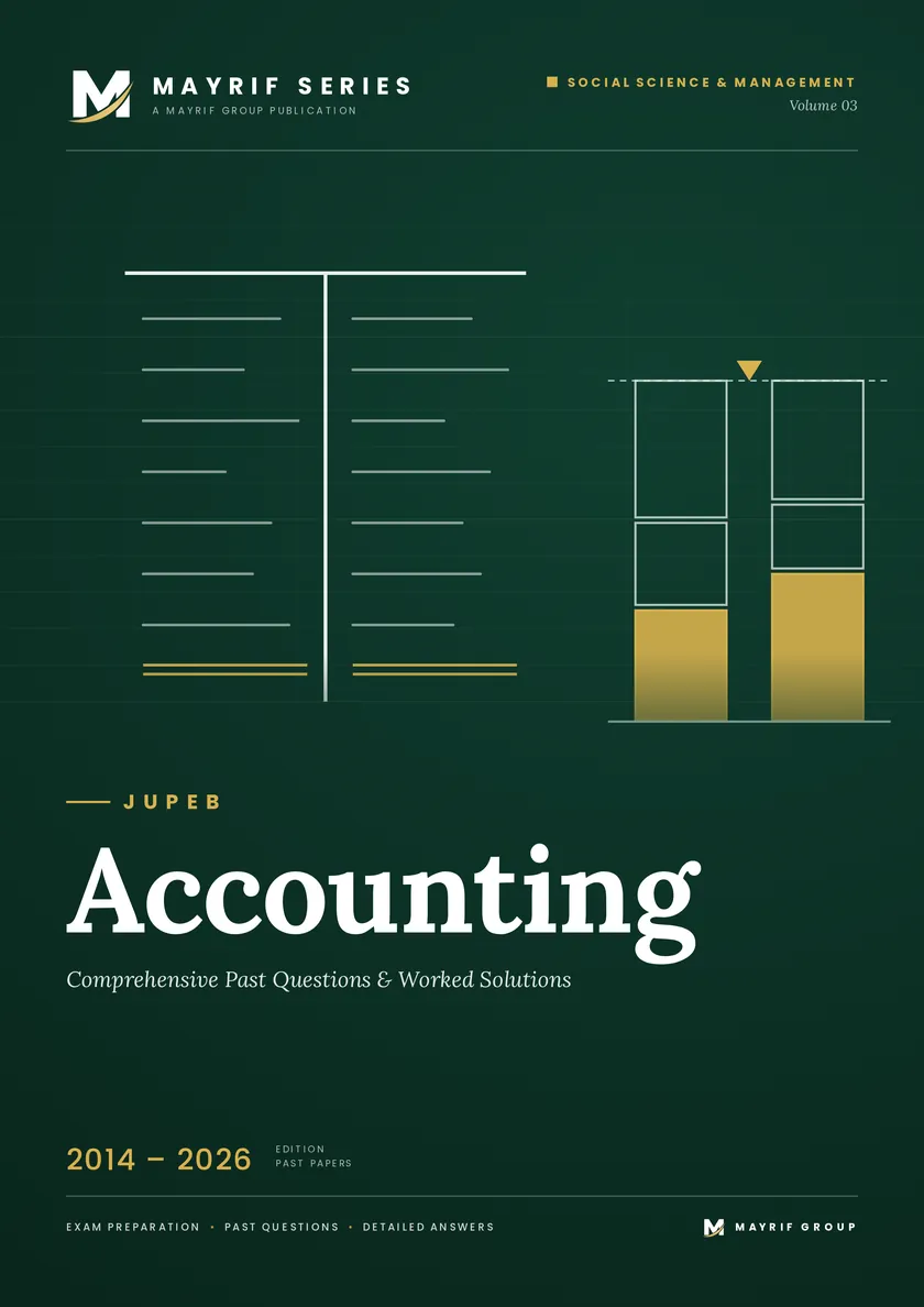 Mayrif Series JUPEB Accounting past questions book cover, Social Science & Management