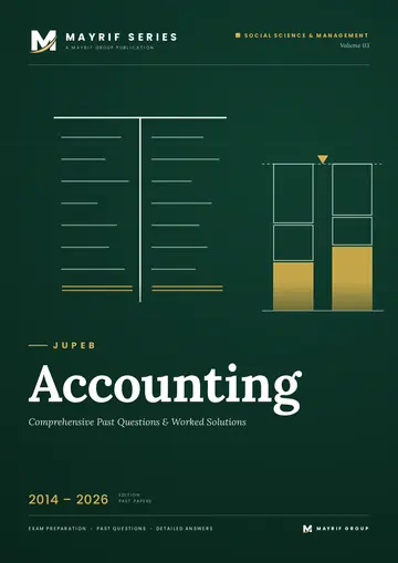 JUPEB Accounting past questions book cover, Social Science & Management