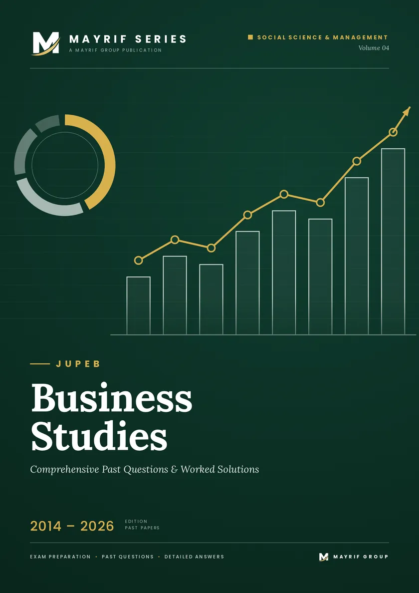 Mayrif Series JUPEB Business Studies past questions book cover, Social Science & Management