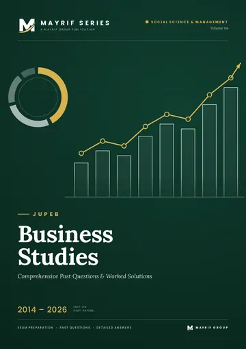JUPEB Business Studies past questions book cover, Social Science & Management