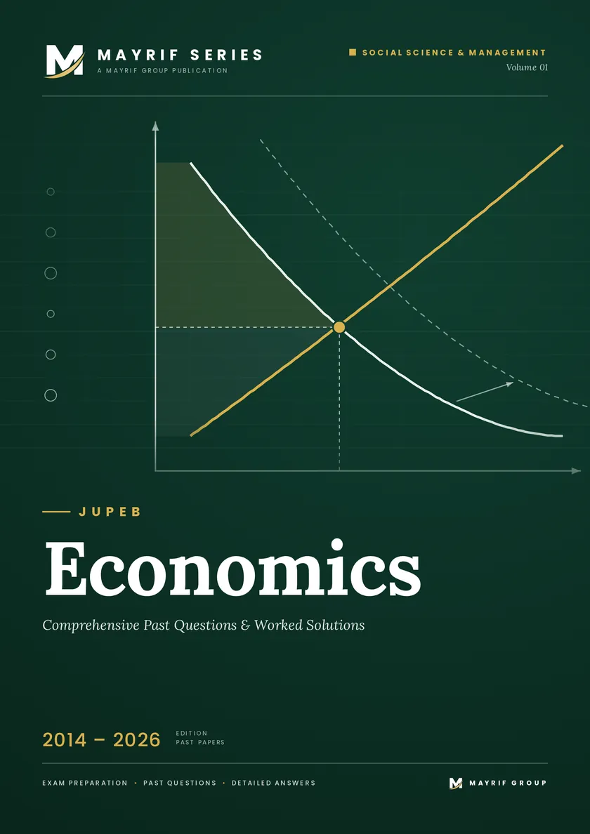 Mayrif Series JUPEB Economics past questions book cover, Social Science & Management