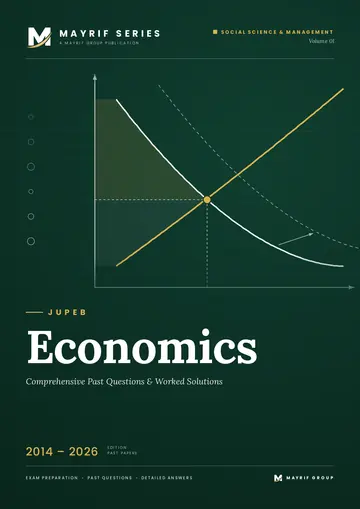 JUPEB Economics past questions book cover, Social Science & Management