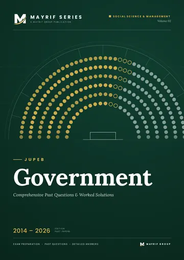 JUPEB Government past questions book cover, Social Science & Management